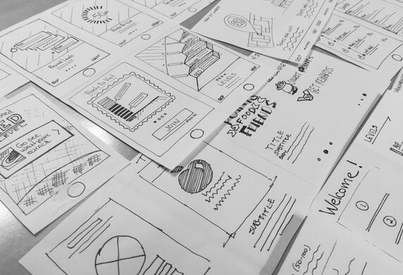 Wireframe sketches Wireframe sketches